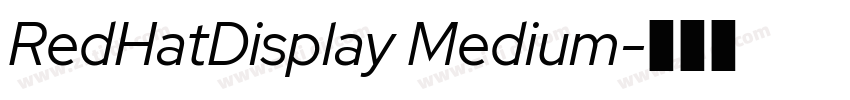 RedHatDisplay Medium字体转换